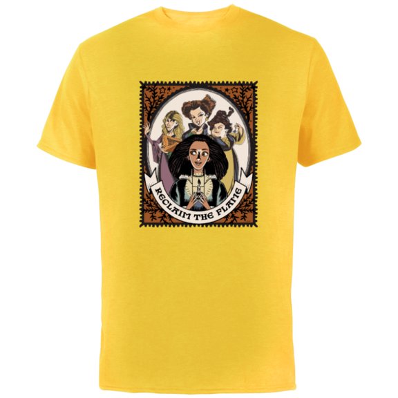 Disney Hocus Pocus 2 Becca Reclaim the Flame - Short Sleeve Cotton T-Shirt for Adults - Customized-Yellow
