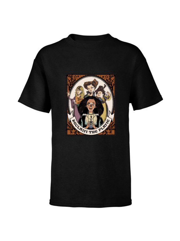 Hocus Pocus 2 Becca Reclaim the Flame - Short Sleeve T-Shirt for Kids - Customized-Black