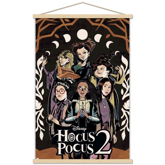 Disney Hocus Pocus 2 - Group Wall Poster with Magnetic Frame, 22.375" x 34"