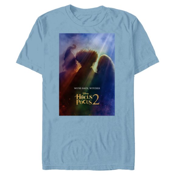 Disney Hocus Pocus 2 Poster - Short Sleeve Blended T-Shirt for Adults - Customized-Ocean Blue