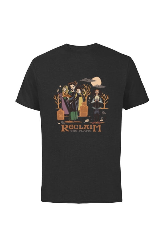 Hocus Pocus 2 Reclaim the Flame - Short Sleeve Cotton T-Shirt for Adults - Customized-Black