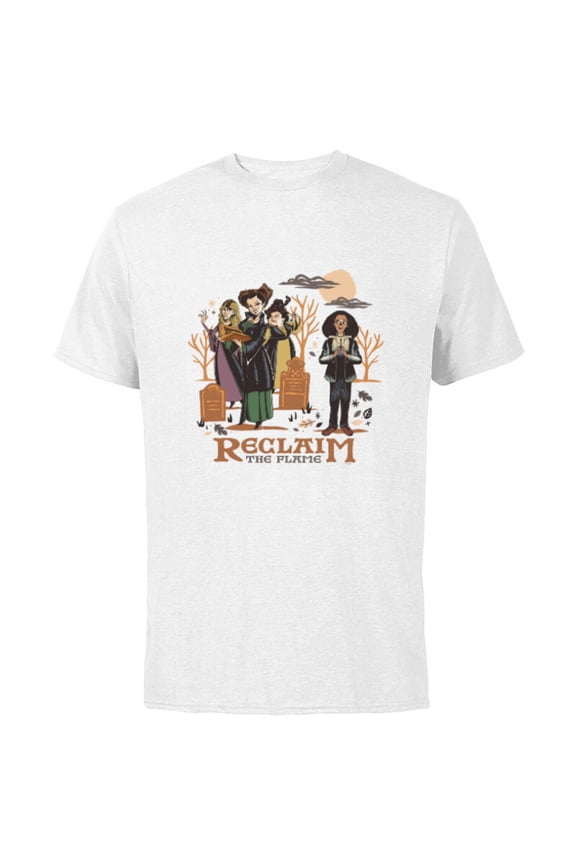Hocus Pocus 2 Reclaim the Flame - Short Sleeve Cotton T-Shirt for Adults - Customized-White