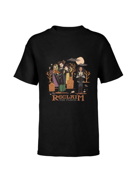 Hocus Pocus 2 Reclaim the Flame - Short Sleeve T-Shirt for Kids - Customized-Black