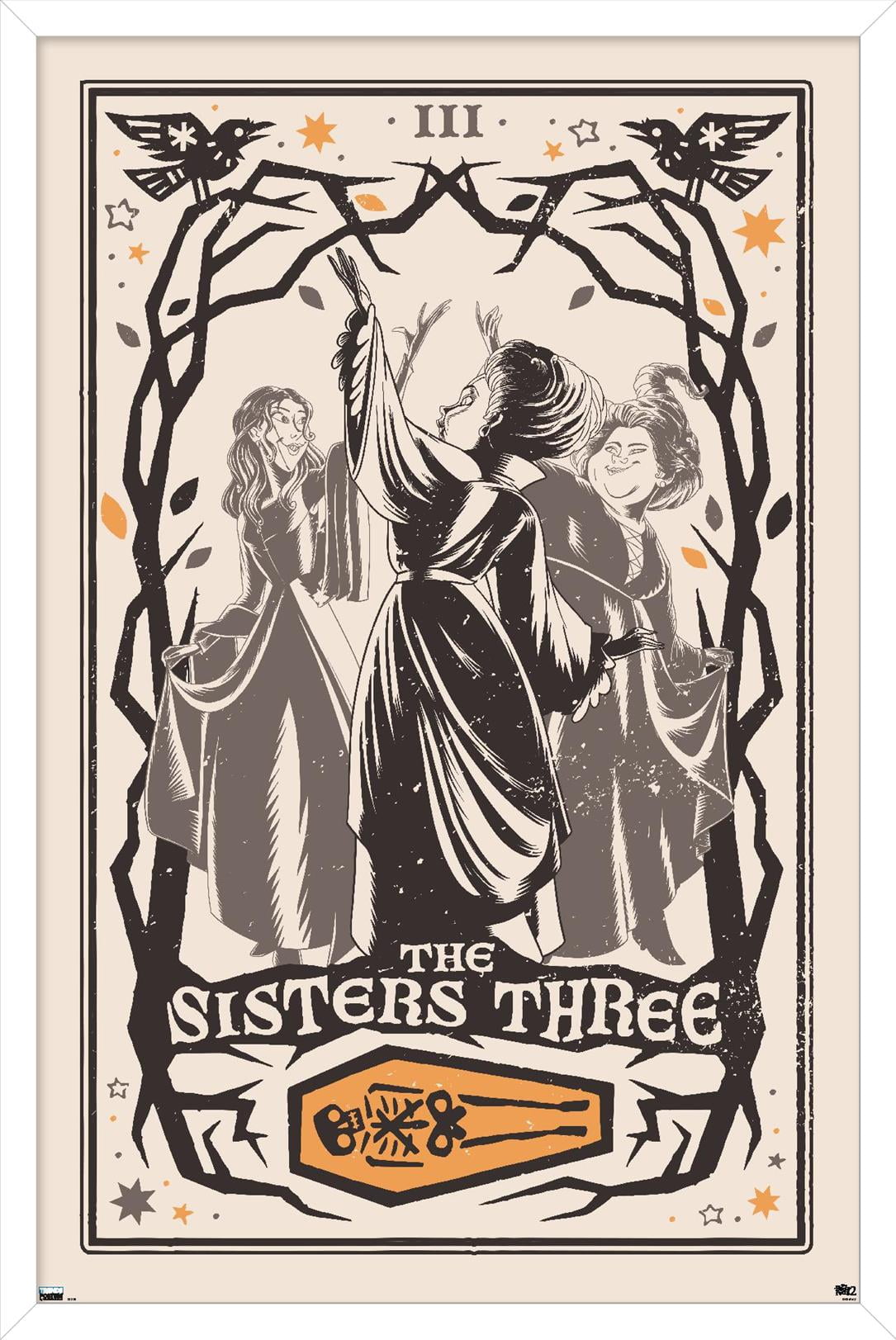 Disney Hocus Pocus 2 - The Sisters Three Wall Poster, 14.725" x 22.375" Framed