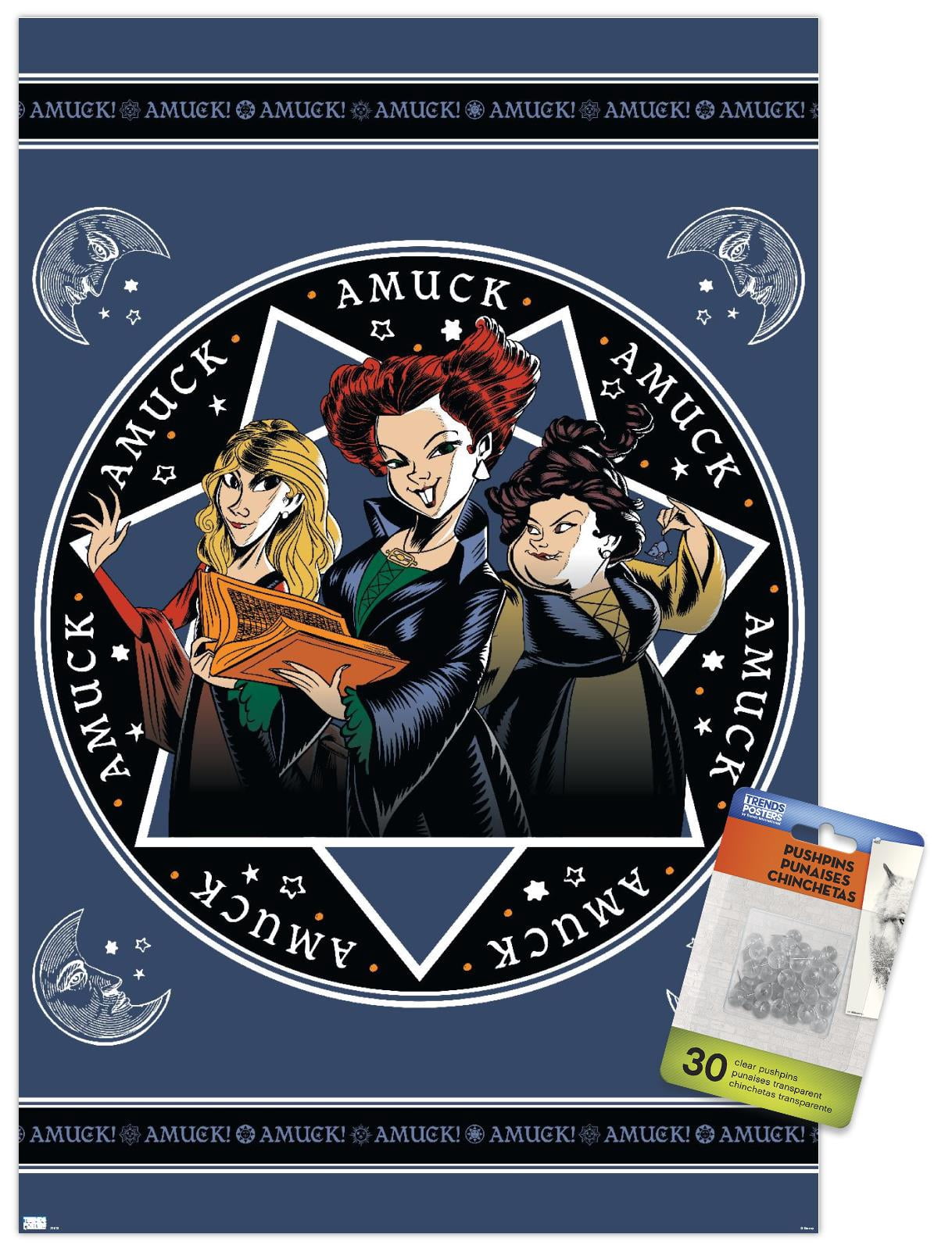 Disney Hocus Pocus - Amuck Wall Poster with Pushpins, 14.725" x 22.375"