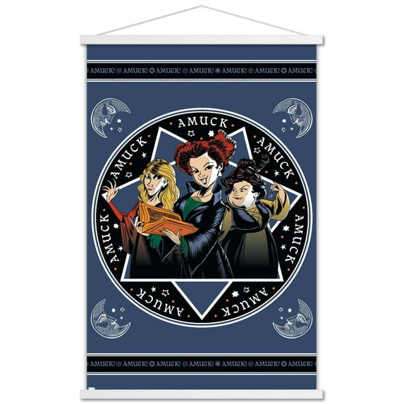 Disney Hocus Pocus - Amuck Wall Poster with Wooden Magnetic Frame, 22.375" x 34"