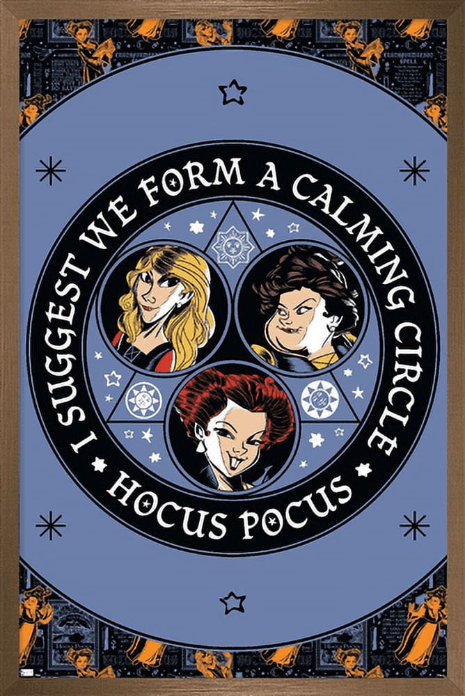 Disney Hocus Pocus - Calming Circle Wall Poster, 14.725" x 22.375", Framed