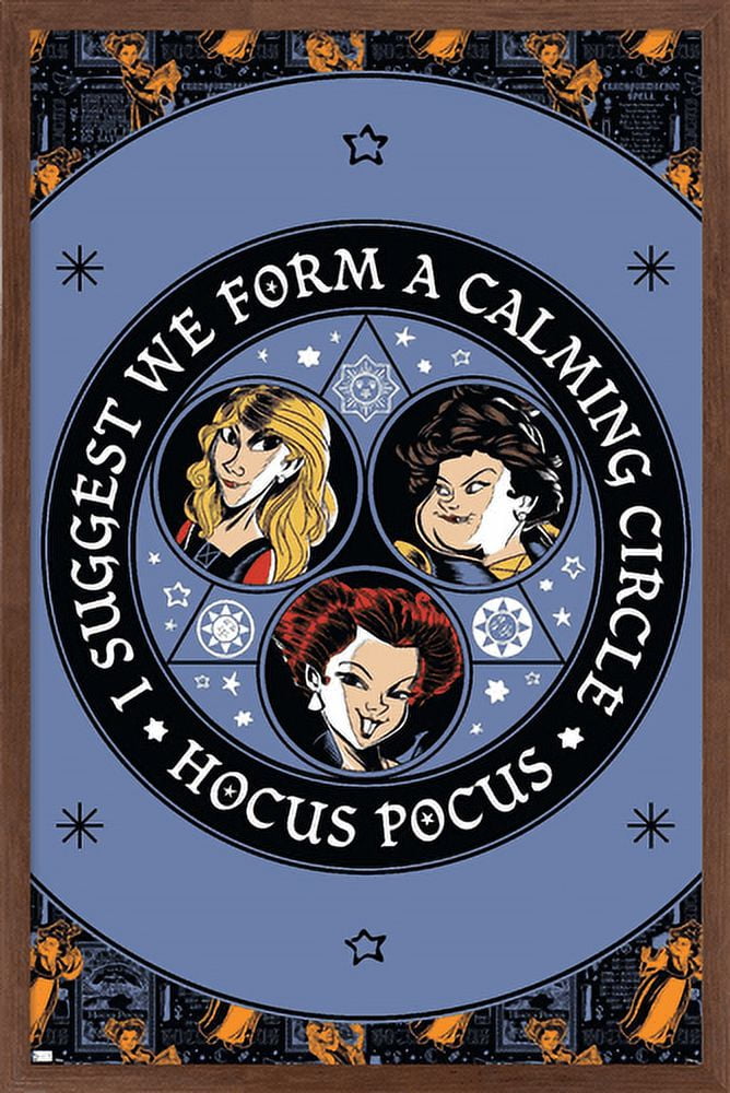 Disney Hocus Pocus - Calming Circle Wall Poster, 22.375" x 34", Framed
