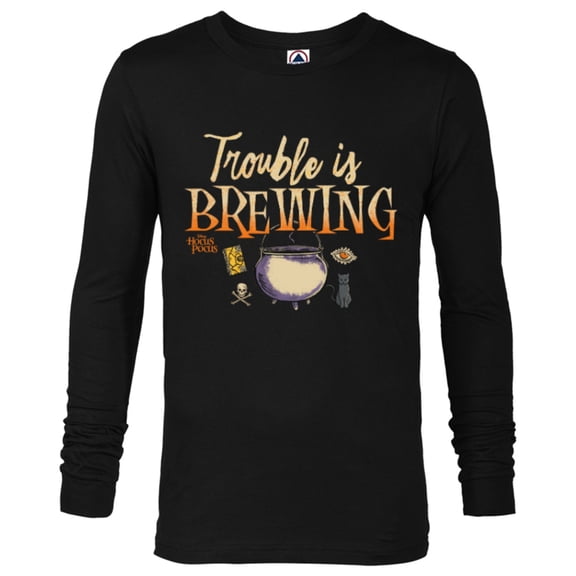 Disney Hocus Pocus Cauldron Trouble is Brewing - Long Sleeve T-Shirt for Men - Customized-Black