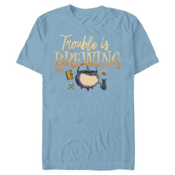 Disney Hocus Pocus Cauldron Trouble is Brewing - Short Sleeve Blended T-Shirt for Adults - Customized-Celadon Snow Heather