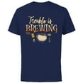 thumbnail image 1 of Disney Hocus Pocus Cauldron Trouble is Brewing - Short Sleeve Cotton T-Shirt for Adults - Customized-Athletic Navy, 1 of 5
