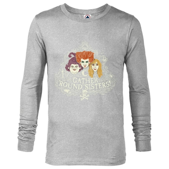 Disney Hocus Pocus Gather' Round Sanderson Sisters - Long Sleeve T-Shirt for Men - Customized-Athletic Heather