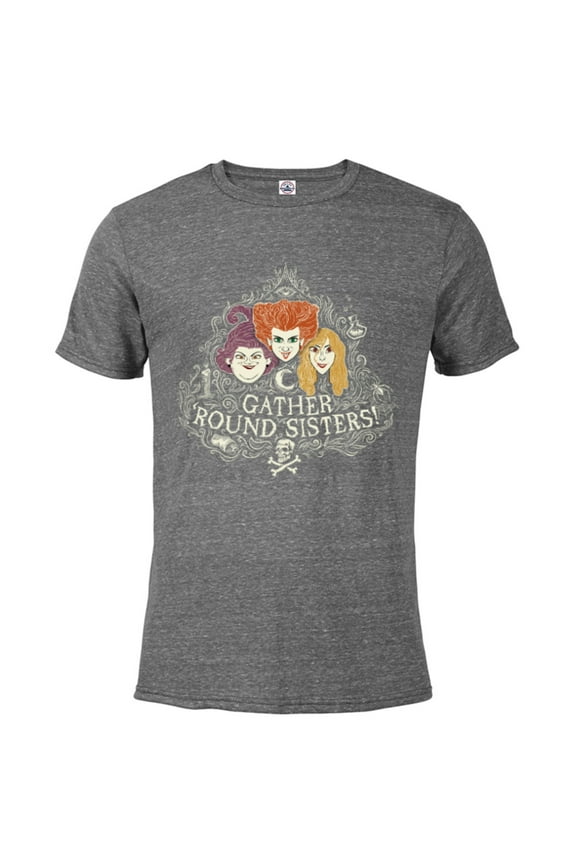 Hocus Pocus Gather' Round Sanderson Sisters - Short Sleeve Blended T-Shirt for Adults - Customized-Graphite Snow Heather