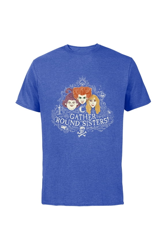 Hocus Pocus Gather' Round Sanderson Sisters - Short Sleeve Cotton T-Shirt for Adults - Customized-Royal Heather