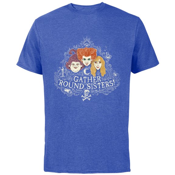 Disney Hocus Pocus Gather' Round Sanderson Sisters - Short Sleeve Cotton T-Shirt for Adults - Customized-Royal Heather