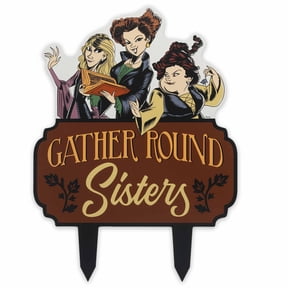 Disney Hocus Pocus Gather Round Sisters Metal Yard Stake for Front Lawn or Garden