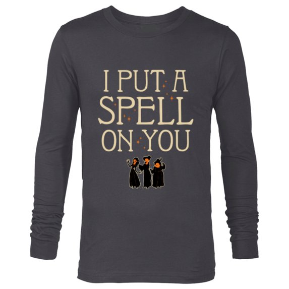 Disney Hocus Pocus I Put A Spell On You Halloween - Long Sleeve T-Shirt for Men - Customized-Charcoal Heather
