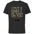 thumbnail image 1 of Disney Hocus Pocus I Put A Spell On You Halloween - Short Sleeve Cotton T-Shirt for Adults - Customized-Black, 1 of 5