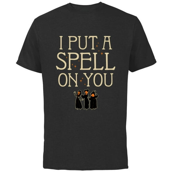 Disney Hocus Pocus I Put A Spell On You Halloween - Short Sleeve Cotton T-Shirt for Adults - Customized-Black