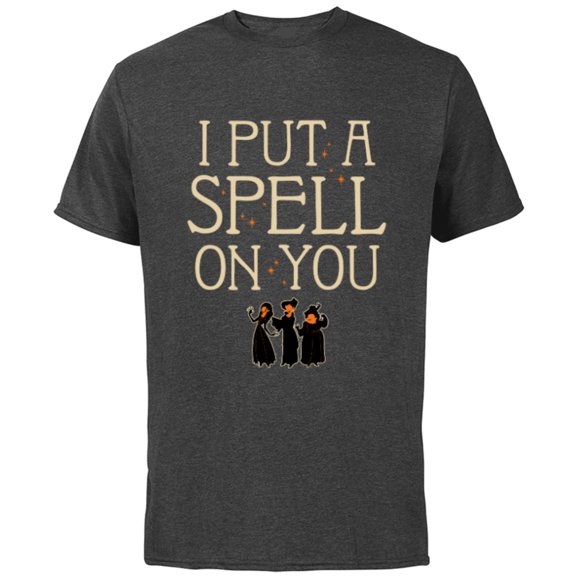 Disney Hocus Pocus I Put A Spell On You Halloween - Short Sleeve Cotton T-Shirt for Adults - Customized-Charcoal Heather
