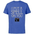 thumbnail image 1 of Disney Hocus Pocus I Put A Spell On You Halloween - Short Sleeve Cotton T-Shirt for Adults - Customized-Royal Heather, 1 of 5