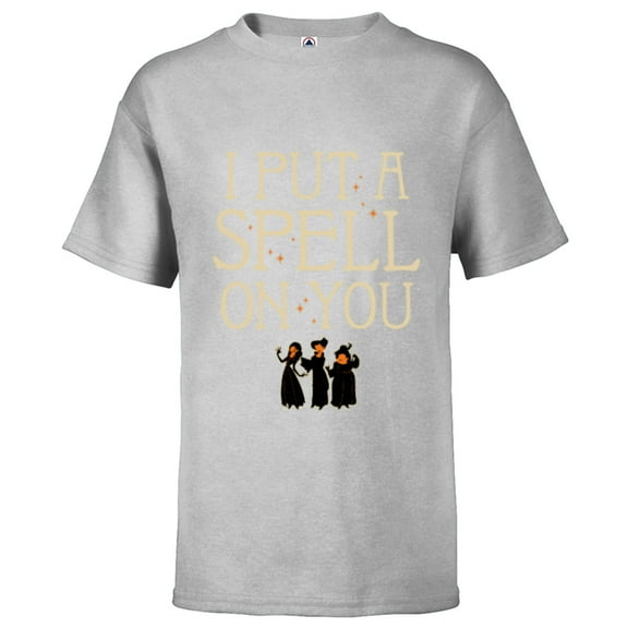 Disney Hocus Pocus I Put A Spell On You Halloween - Short Sleeve T-Shirt for Kids - Customized-Athletic Heather