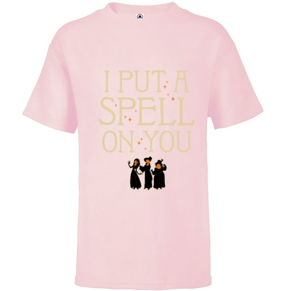Disney Hocus Pocus I Put A Spell On You Halloween - Short Sleeve T-Shirt for Kids - Customized-Soft Pink