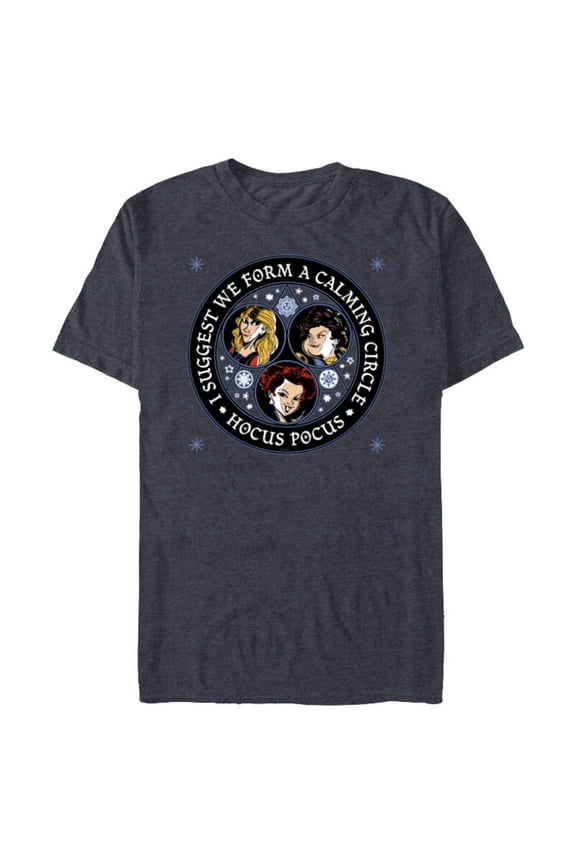 Hocus Pocus I Suggest We Form A Calming Circle - Short Sleeve Blended T-Shirt for Adults - Customized-Denim Snow Heather