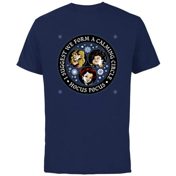 Disney Hocus Pocus I Suggest We Form A Calming Circle - Short Sleeve Cotton T-Shirt for Adults - Customized-Athletic Navy