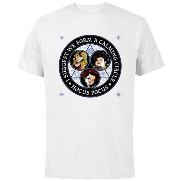 Disney Hocus Pocus I Suggest We Form A Calming Circle - Short Sleeve Cotton T-Shirt for Adults - Customized-White
