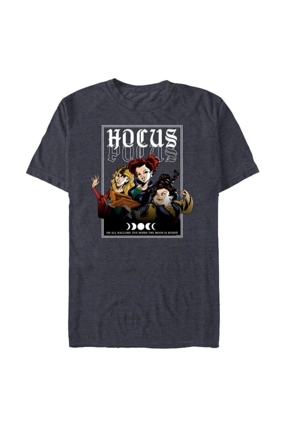 Hocus Pocus On All Hallows’ Eve - Short Sleeve Blended T-Shirt for Adults - Customized-Denim Snow Heather