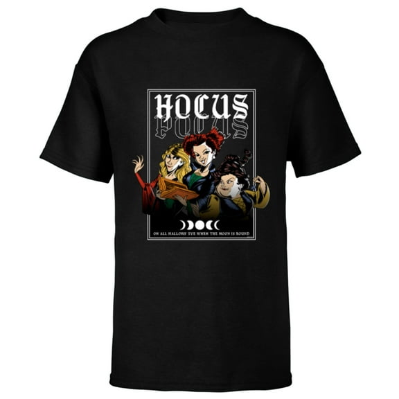 Disney Hocus Pocus On All Hallows’ Eve - Short Sleeve T-Shirt for Kids - Customized-Black