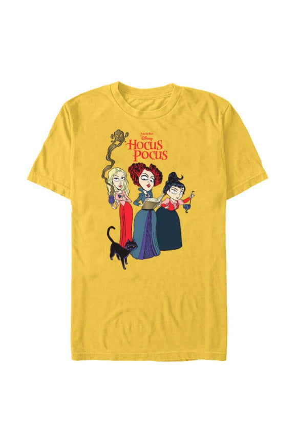 Hocus Pocus Sanderson Sisters Witch - Short Sleeve Blended T-Shirt for Adults - Customized-Yellow