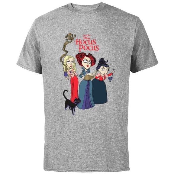 Disney Hocus Pocus Sanderson Sisters Witch - Short Sleeve Cotton T-Shirt for Adults - Customized-Athletic Heather