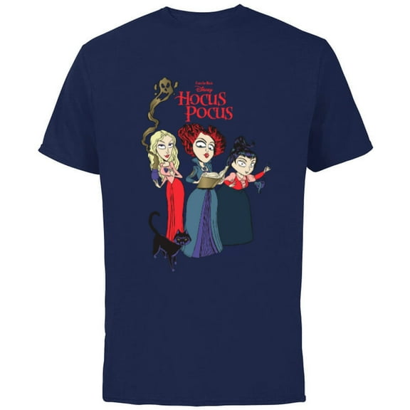 Disney Hocus Pocus Sanderson Sisters Witch - Short Sleeve Cotton T-Shirt for Adults - Customized-Navy