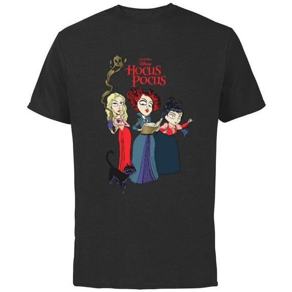 Disney Hocus Pocus Sanderson Sisters Witch - Short Sleeve Cotton T-Shirt for Adults - Customized-Black