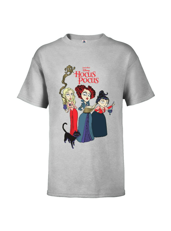 Disney Hocus Pocus Sanderson Sisters Witch - Short Sleeve T-Shirt for Kids - Customized-Athletic Heather