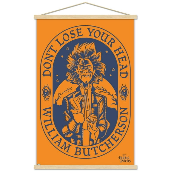 Disney Hocus Pocus - William Butcherson Wall Poster with Wooden Magnetic Frame, 22.375" x 34"