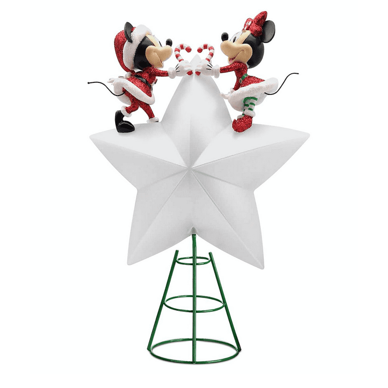 Disney Holiday Cheer Mickey and Minnie Christmas Tree Topper