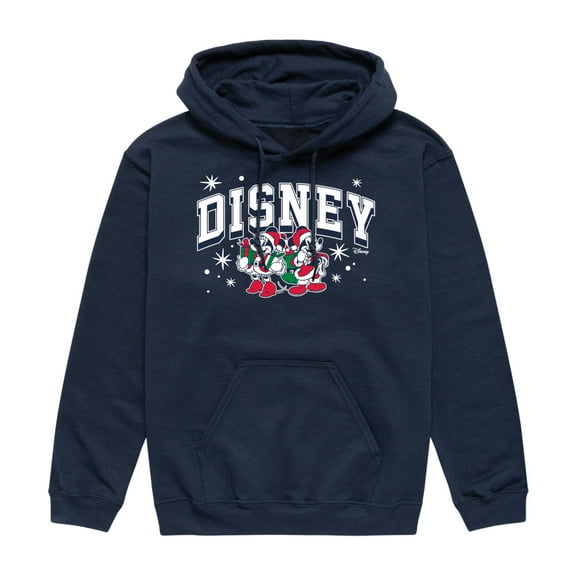 Disney - Holiday Mickey & Minnie - Men's Long Sleeve Fleece Pullover Hoodie