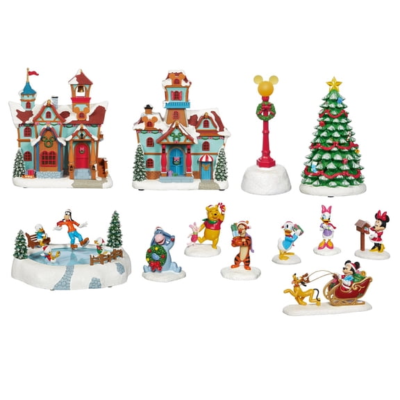 Disney Holiday Village, 13-Piece Set