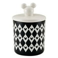 thumbnail image 1 of Disney Home Monochrome 2.2 Cup Small Ceramic Canister and lid with a geometric pattern featuring Mickey’s iconic silhouette, Black, 1 of 8