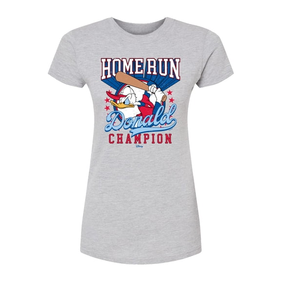 Disney - Home Run Donald - Juniors Fitted Graphic T-Shirt