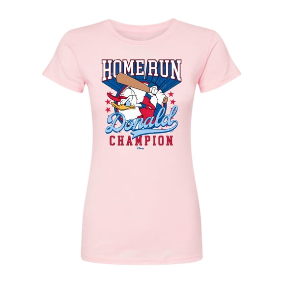 Disney - Home Run Donald - Juniors Fitted Graphic T-Shirt
