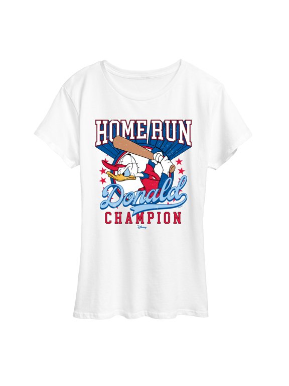 - Home Run Donald Women's Short Sleeve Graphic T-Shirt
