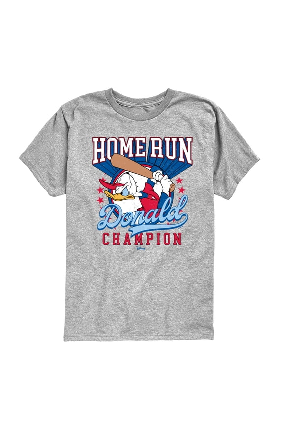 - Home Run Donald - Youth Boys Short Sleeve Graphic T-Shirt