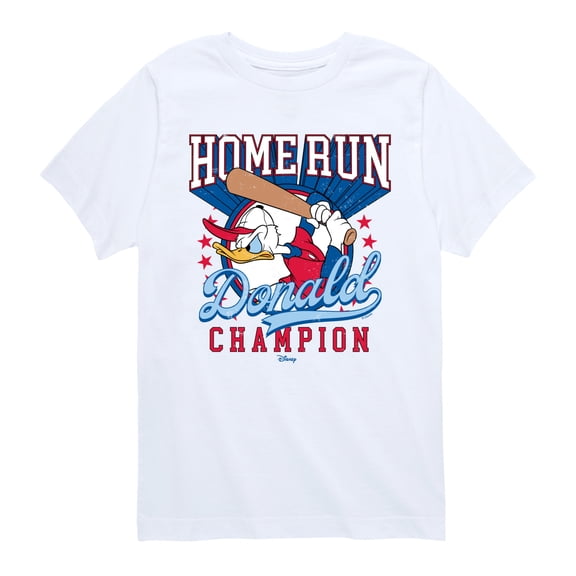 Disney - Home Run Donald - Youth Boys Short Sleeve Graphic T-Shirt