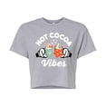 thumbnail image 1 of Disney - Hot Cocoa Vibes - Juniors Cropped Cotton Blend T-Shirt, 1 of 5