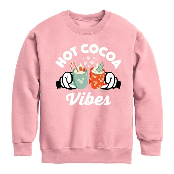 Disney - Hot Cocoa Vibes - Toddler & Youth Crewneck Fleece Sweatshirt