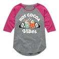 thumbnail image 1 of Disney - Hot Cocoa Vibes - Toddler & Youth Girls Raglan Graphic T-Shirt, 1 of 5